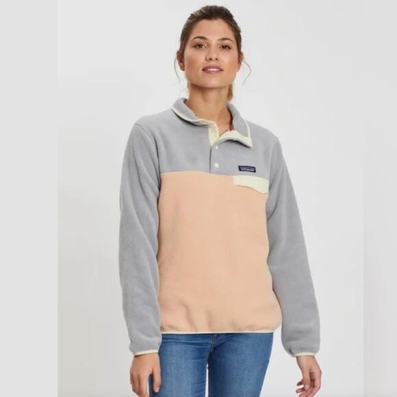 Patagonia Sweaters - Patagonia Synchilla Snap-T Fleece Pullover Women’s Small Grey Tan